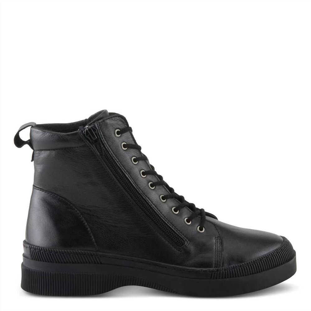NEW SPRING STEP SHOES women's hoylein lace up boots in black